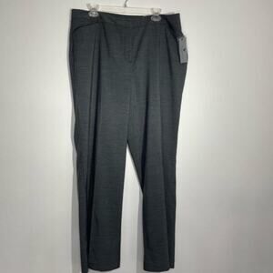 Worthington Gray Mini Tweed Pattern Straight Leg Career Slack Pant Size 16W